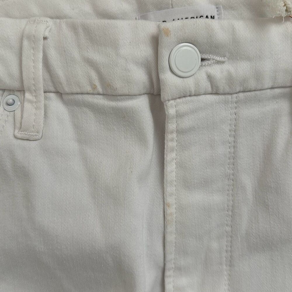 Good American Good Waist Crop Distressed Jeans White Size 12/31 - Picture 4 of 8